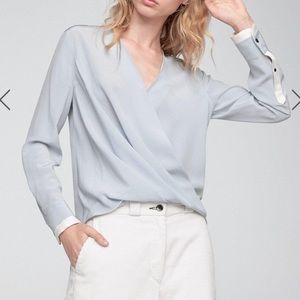 Rag & Bone Victor Silk Wrap Blouse Size Medium